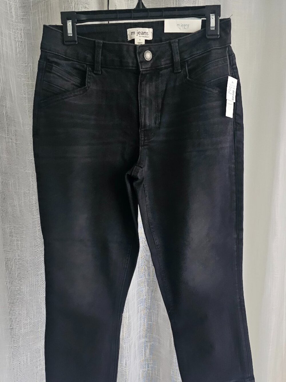 m jeans by maurices™ Black Mid Rise Super Skinny Cropped Jean Black Size 6 NWT